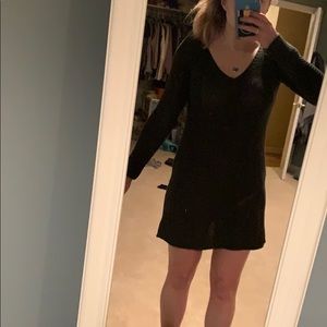 Hunter green sweater knit dress